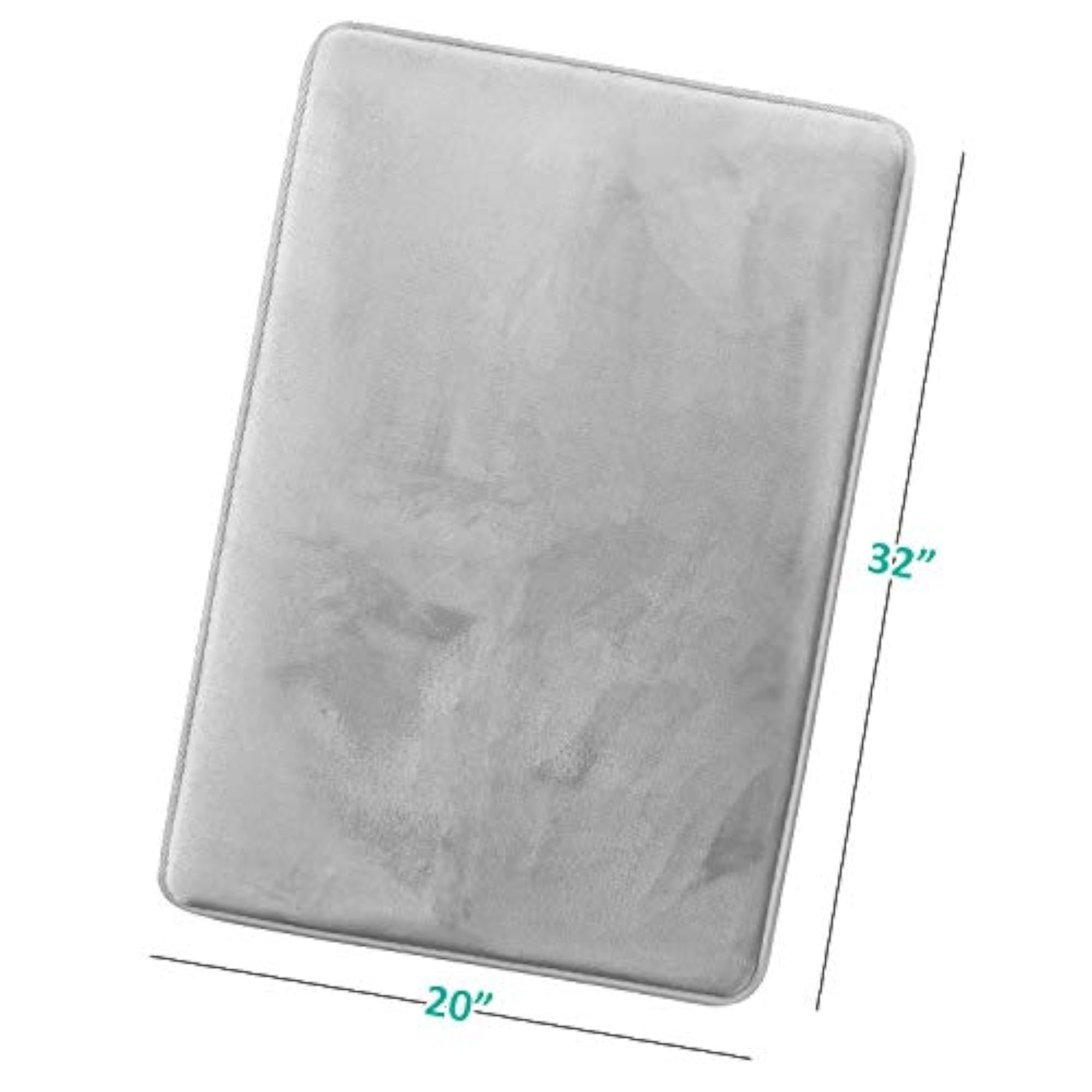 Ultra Soft Plush Bath Mat, Non-Slip Velvet Memory Foam